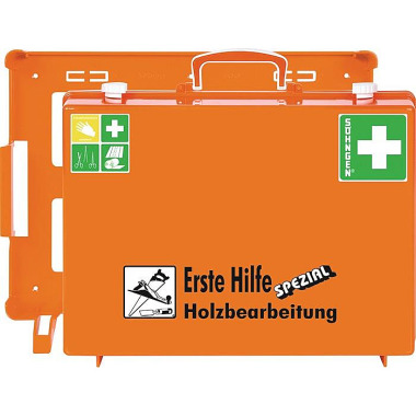 Erste Hilfe Koffer Beruf SPEZIAL Holzbearbeitung B400xH300xT150ca.mm orange 0360104