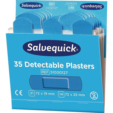 Pflasterstrips Salvequick detectable 6 Nachfüllpack je 35 St.SALVEQUICK 51030127