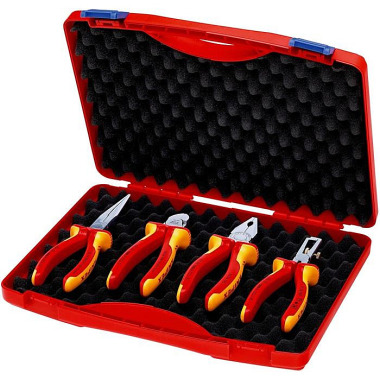 Zangensatz Kompakt-Box Inh.4tlg.VDE Kunststoffkoffer KNIPEX 00 20 15