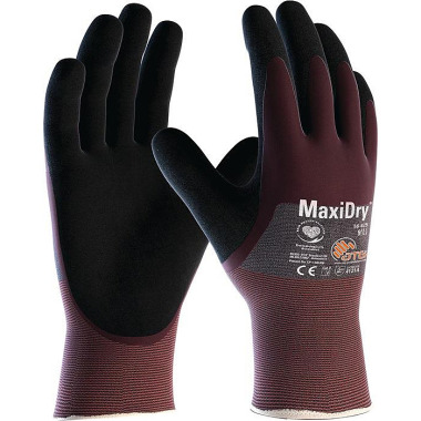 Handschuhe MaxiDry® 56-425 Gr.10 violett/schwarz EN 388 PSA II ATG 2372-10