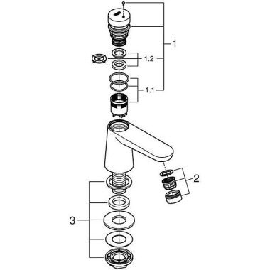 Grohe Selbstschl-Standven til EUROECO CT 1/2" chr 36265000