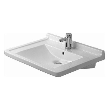 Duravit Waschtisch STARCK 3 VITAL m ÜL HLB 700x545 mm 1 HL SeiSp re we 0309700038