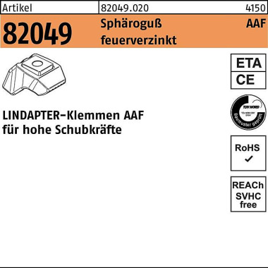 Klemme R 82049 AAF M12 Sp häroguß feuerverz. 1 Stüc k LINDAPTER 820490200120000