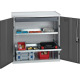 Werkzeug-/Beistellschrank H1000xB1000xT500mm 1 Schu blade,2 BD lichtgrau,RAL 7035/anthrazitgrau,RAL 70 16 STUMPF 3007971