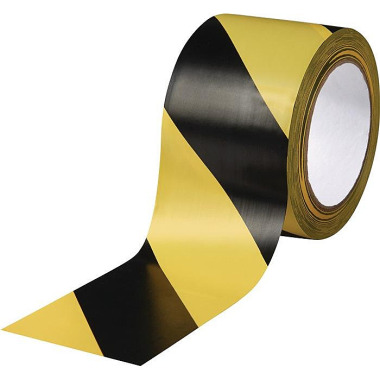 Bodenmarkierungsband Easy Tape PVC schwarz/gelb L.33m B.75mm Rl.ROCOL 56015