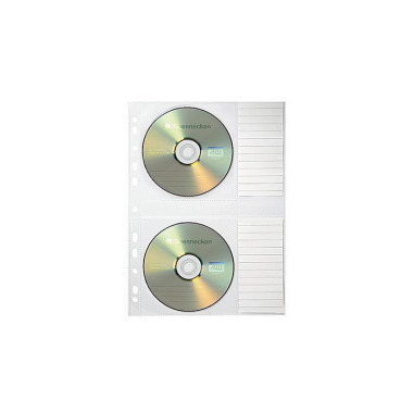 Soennecken CD/DVD Hülle 1 612 für 2CDs transparent 5 St./Pack. 126231900