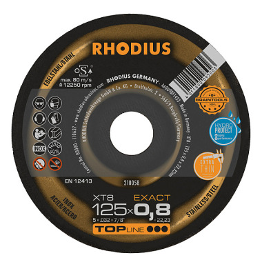 Rhodius Extradünne Trennscheibe XT8 EXACT TOPline, 115 x 0,8 x 22,23mm 210057