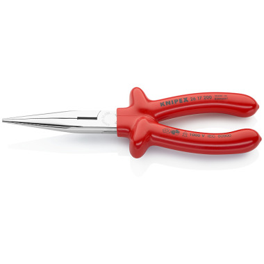 Knipex Pince demi-ronde avec tranchant chromée 200mm 26 17 200