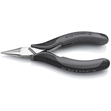 Knipex Pince de préhension pour l'électronique ESD avec gaines bi-matière 115mm 35 22 115 ESD