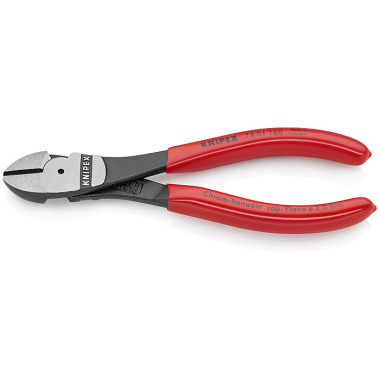 Knipex Pince coupante de côté à forte démultiplication noire atramentisée 160mm 74 01 160