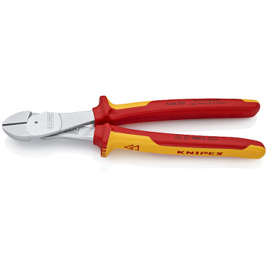 Knipex Pince coupante de côté à forte démultiplication chromée 250mm 74 06 250