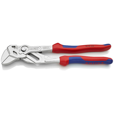 Knipex Pince-clé pince et clé à la fois nickelée avec gaines bi-matière 250mm 86 05 250 SB