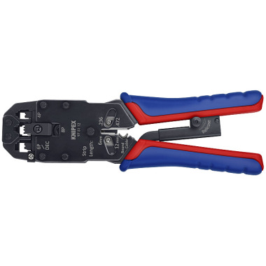 Knipex Pince à sertir pour fiches Western brunie avec gaines bi-matière 200mm 97 51 12