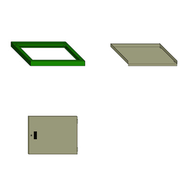 LOKOMA TABLETTE DE RÉGLAGE TYPE N-KW, GALV. M 2 ANGLE, 515x514, 50 kg TK 00.05.8701