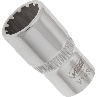 Vigor Insert pour clé à douille multiprofil - carré creux 6,3 mm (1/4 pouce) - multiprofil - 9 V1982