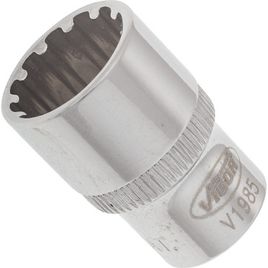 Vigor Insert pour clé à douille multiprofil - carré creux 6,3 mm (1/4 pouce) - multiprofil - 12 V1985