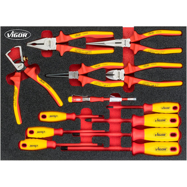 Vigor Jeu d’outils VDE - profil de fente - nombre d’outils : 13 V5087