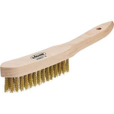 Vigor Brosse métallique, laiton, 4 rangées V6807-4