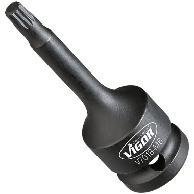 Vigor Jeu de tournevis pour clé à chocs pour profil cannelé interne (XZN) V7018-M6