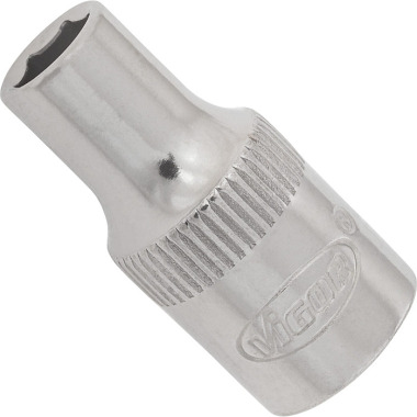 Vigor Insert pour clé à douille - carré creux 6,3 mm (1/4 pouce) - profil à six pans extérieurs - 5 V2416N