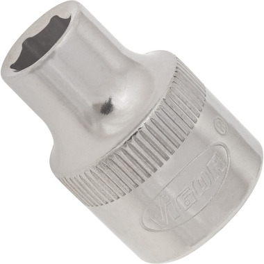 Vigor Insert pour clé à douille - carré creux 10 mm (3/8 pouce) - profil à six pans extérieurs - 7 V2277N