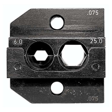 Rennsteig Jeu de matrices de sertissage pour contacts tournés 6,0 / 25,0 mm². 624 075 3 01