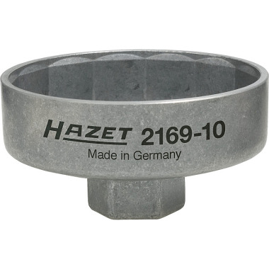 HAZET Clé pour filtre à huile - carrée creuse 10 mm (3/8 pouce) - profil extérieur 14 pans 2169-10