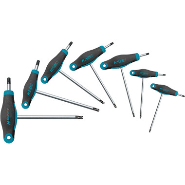 HAZET Jeu de tournevis TORX avec poignée en T - Nombre d’outils : 7 829KKT/7