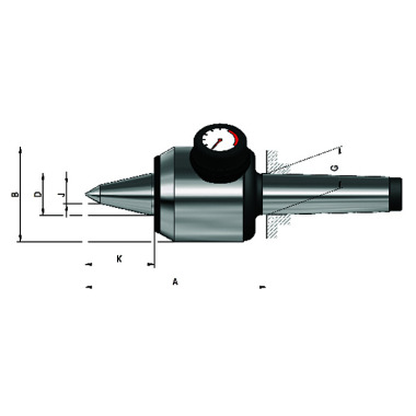 RÖHM Centreurs tournants 60°, MK 3, taille 503, avec centre de roulement rallongé 079920