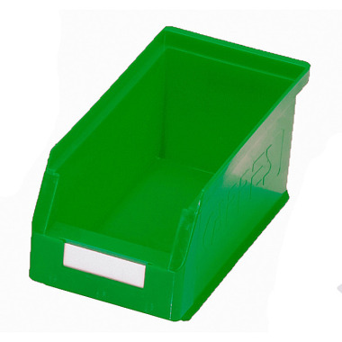 KAPPES ®RasterPlan storage box size 5 With hanging rail for ®RasterPlan slotted panels Green L 290 mm x W 140 mm x H 130 mm 6004.00.0353