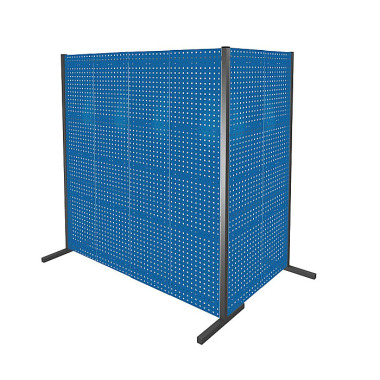 KAPPES ®RasterPlan partition wall double panel 90° L1000 / 2000 mm H2000 mm RAL 5010. With 6 ®RasterPlan perforated panels. 7262.00.1921