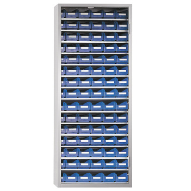 KAPPES Organiser cupboard without doors model 23 1600 x 690 x 285 mm RAL 7035. 90 x size 7 storage box included. 1002.03.0013