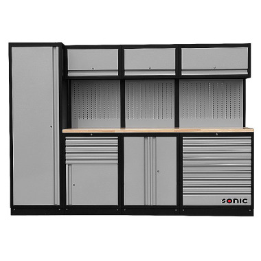 Sonic Armoire murale MSS 2803mm avec plan de travail en bois 4730281