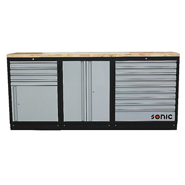 Sonic Armoire murale MSS 2193mm avec plan de travail en bois 4731505