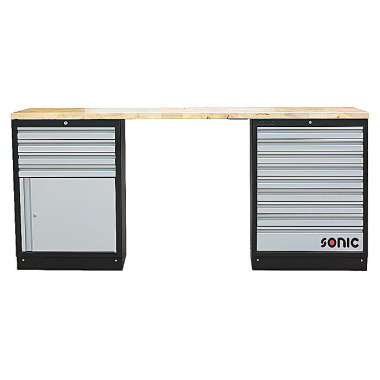 Sonic Armoire murale MSS 2193mm avec plan de travail en bois 4731510