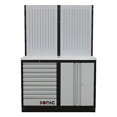 Sonic Armoire murale MSS 1348mm avec plan de travail en acier inoxydable 4731602