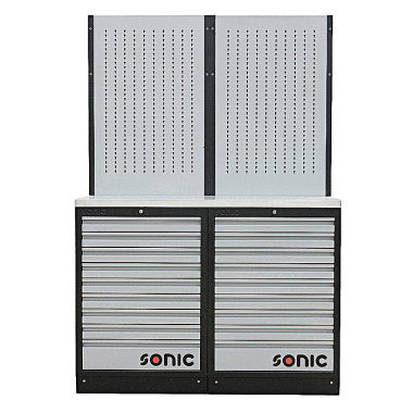 Sonic Armoire murale MSS 1348mm avec plan de travail en acier inoxydable 4731603