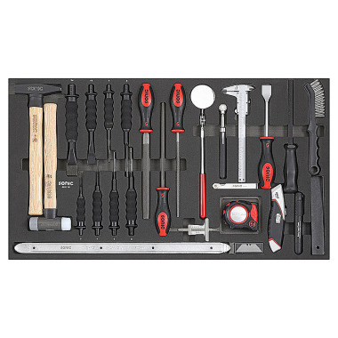 Sonic SFS Jeu d’outils de frappe, de coupe et de mesure, 27 pièces 602710