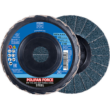 PFERD POLIFAN fan discs PFF 115 Z40 SGP FORCE STEEL 67688114