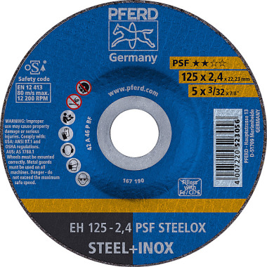 PFERD cutting discs EH 125-2.4 PSF STEELOX (10) 69198292