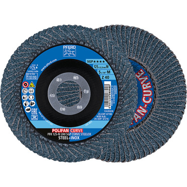 PFERD POLIFAN fan discs PFR 125-M Z40 SGP CURVE STEELOX (2) 69398197