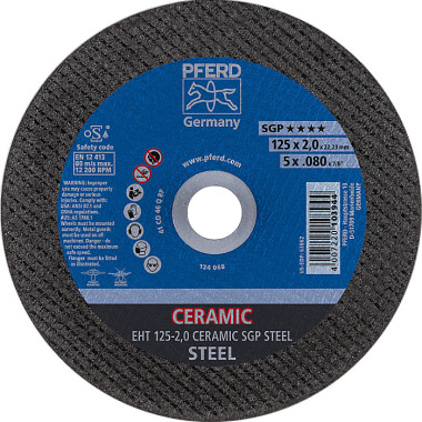 PFERD Disque à tronçonner EHT 125-2.0 CERAMIC SGP STEEL 61312520