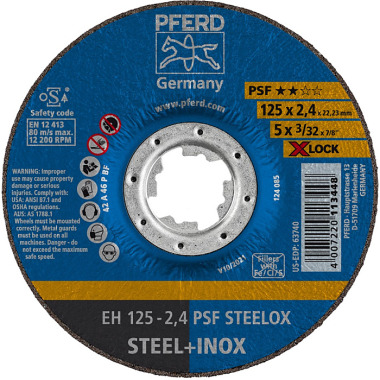 PFERD Disque à tronçonner EH 125-2.4 PSF STEELOX/X-LOCK 61740125