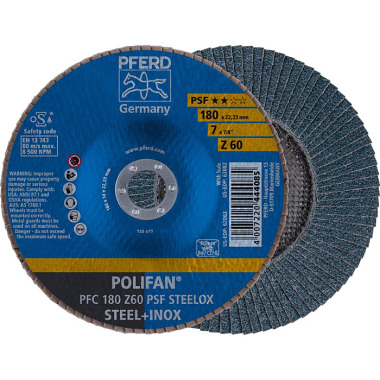 PFERD Disque à lamelles POLIFAN PFC 180 Z 60 PSF STEELOX 67766185