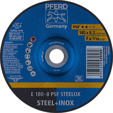 PFERD Meule E 180-8 PSF STEELOX 62017831