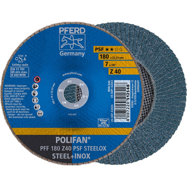 PFERD Disque à lamelles POLIFAN PFF 180 Z 40 PSF STEELOX 67664185