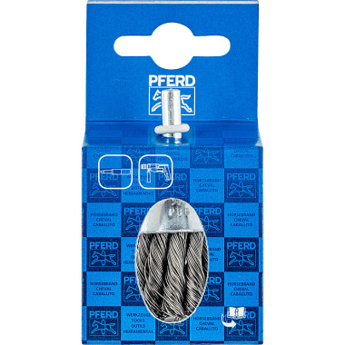 PFERD Brosse terminale avec tige, nouée POS PBG 3028/6 ST 0,35 43706005