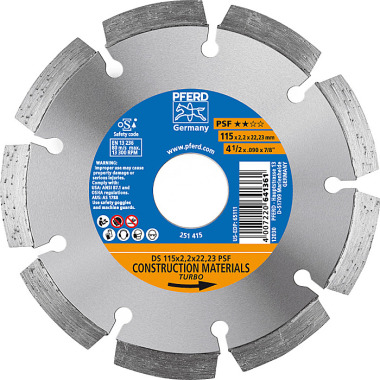 PFERD Disque à tronçonner diamanté DS 115 x 2,2 x 22,23 PSF 68011221