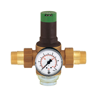 Riegler Régulateur de pression pour eau potable, testé DVGW, R 1/2, 1,5-6 bar, PE max.16 101360