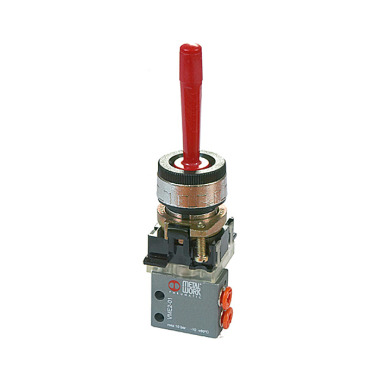 Riegler Mini-valve 3/2 manuelle, levier à main, NC, monostable, M5 latéral. 106410